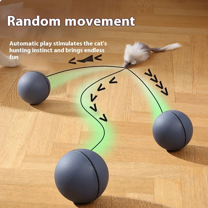 Cat Toys Mouse Teaser Ball Funny Moving Toy for Pets Cat Dog Electric Teaser Ball Automatic Intelligent Rolling Ball Pet Products